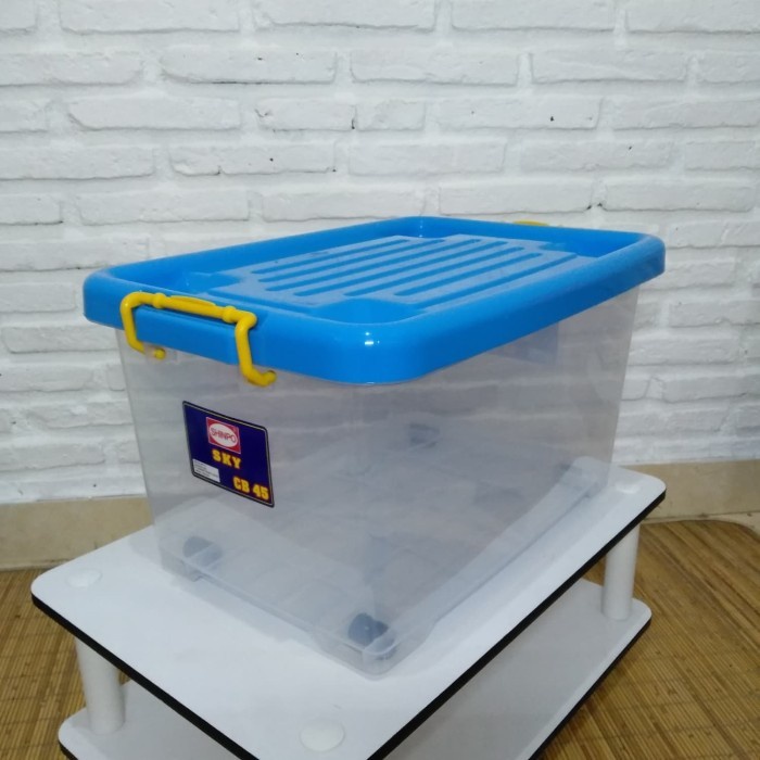 Jual Container Box Shinpo CB 45 Liter Sky (Gojek) | Shopee Indonesia