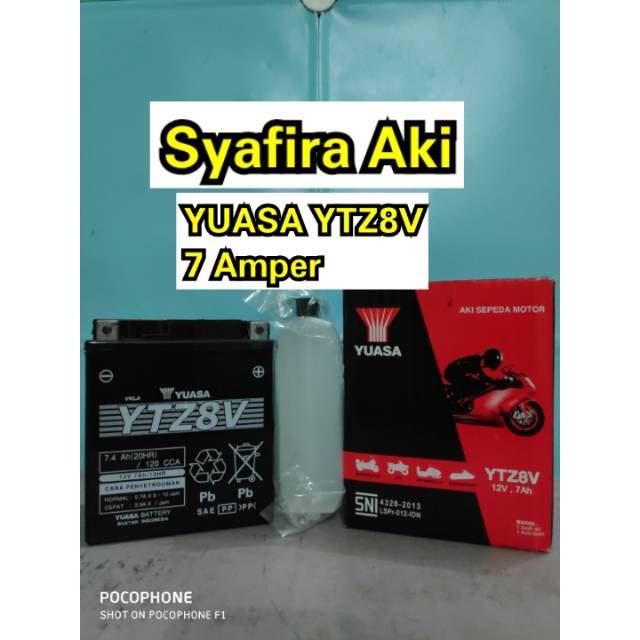 Jual Aki motor R25,MT25,CBR250cc,KLX YUASA YTZ8V 7AH 12V AKI KERING