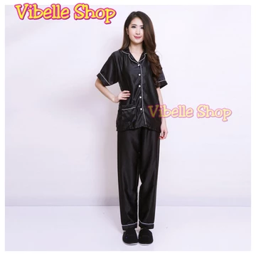 SATINCP Satin Silky Velvet Premium Vibelle Shop Grosir Baju Tidur CP Piyama Fashion Wanita