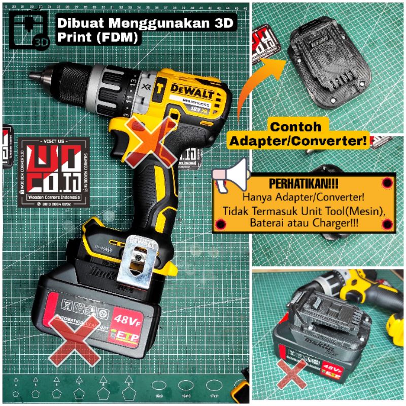 Jual Adapter Baterai Makita Lxt 18v U Tools Dewalt 1820v Abs