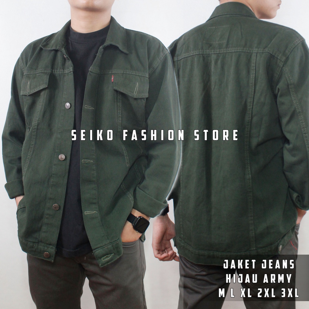 Jaket hot sale denim army