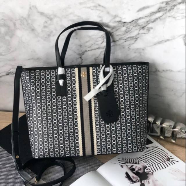 Tory burch black gemini best sale link tote