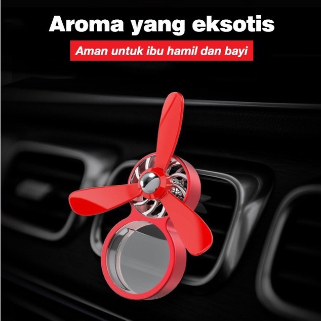 Pajangan parfum AC Mobil bentuk Kipas Baling Putar Refill Essential oil Cair aksesoris mobil