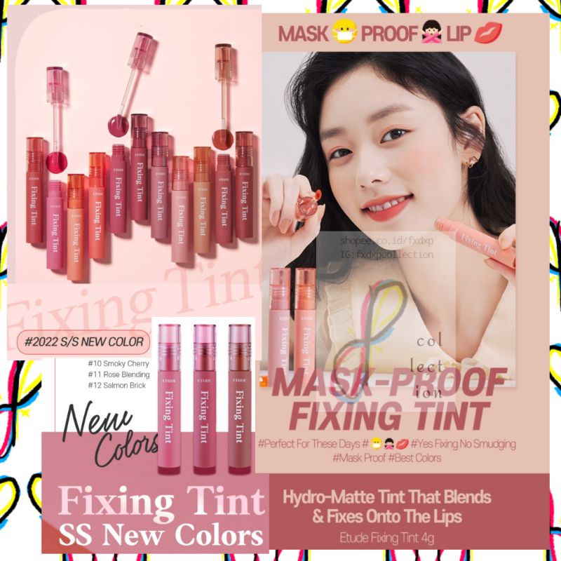 Jual Etude House Fixing Tint 4g ( 18 Color Lip Tint Maskproof) Shopee Indonesia
