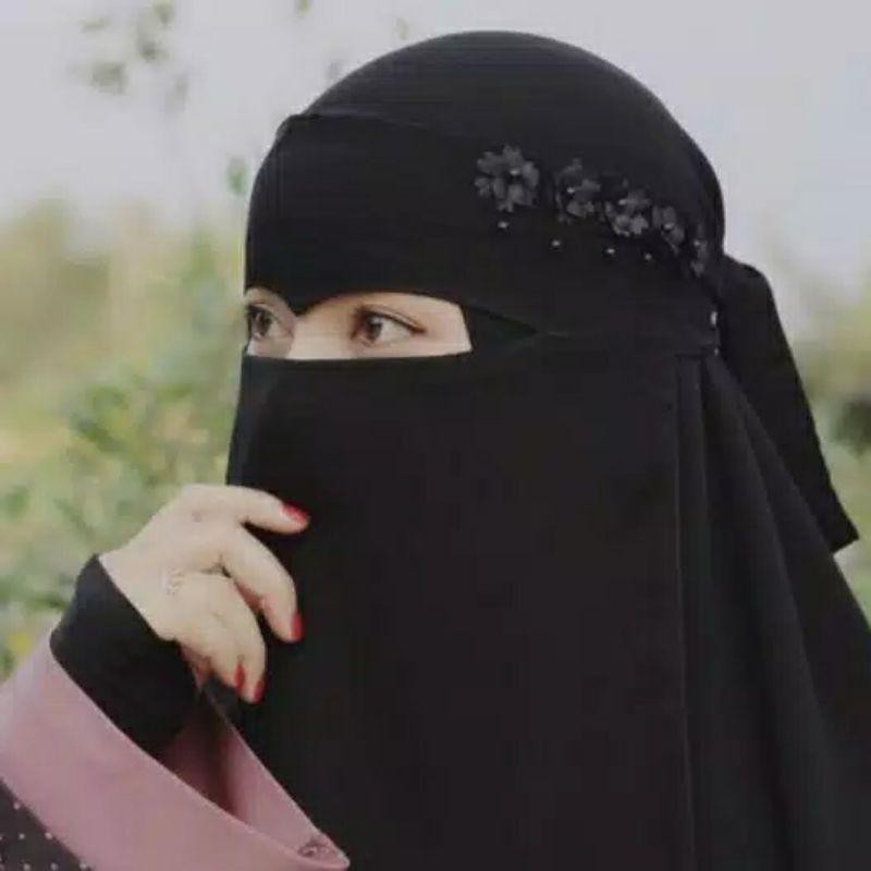 Jual Niqab Bandana Elang Maryam Eagle Niqob Cadar Murah Siffon Shopee Indonesia