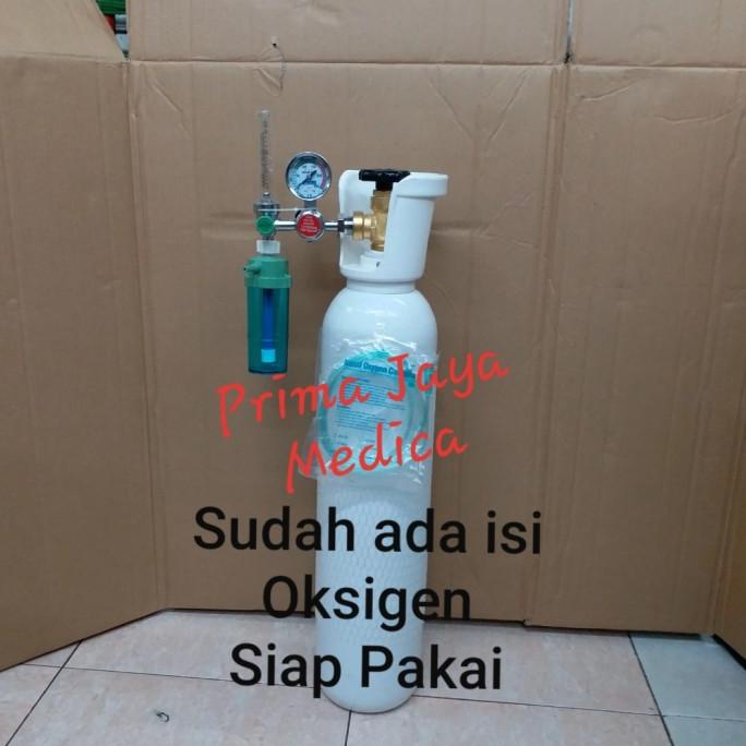 Jual Tabung Oksigen 1 M3 Regulator 2 In 1ada Isi Oksigen Siap Pakai Shopee Indonesia 