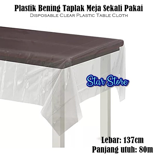 Jual Plastik Bening Taplak Disposable Meja Makan Meja Pesta Ekonomis Shopee Indonesia 9706