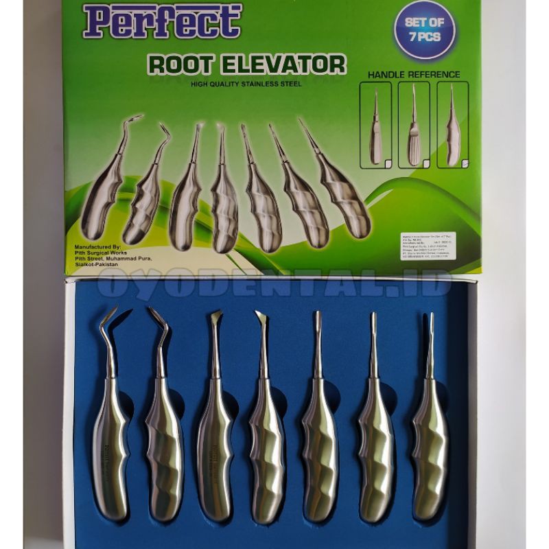 Jual Dental Bein Root Elevator Merk Perfect Luxator Set Isi 7 Pcs Shopee Indonesia