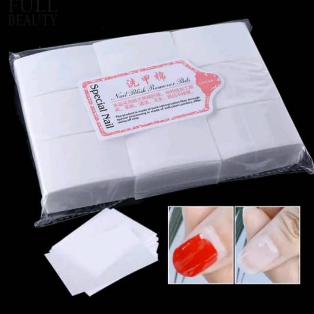 kapas lint free wipe cotton nail art isi 1000pcs / wipes tanpa seat serabut / kapas tanpa bulu / tissue gel / sangat cocok untuk hapus sticky layer gel
