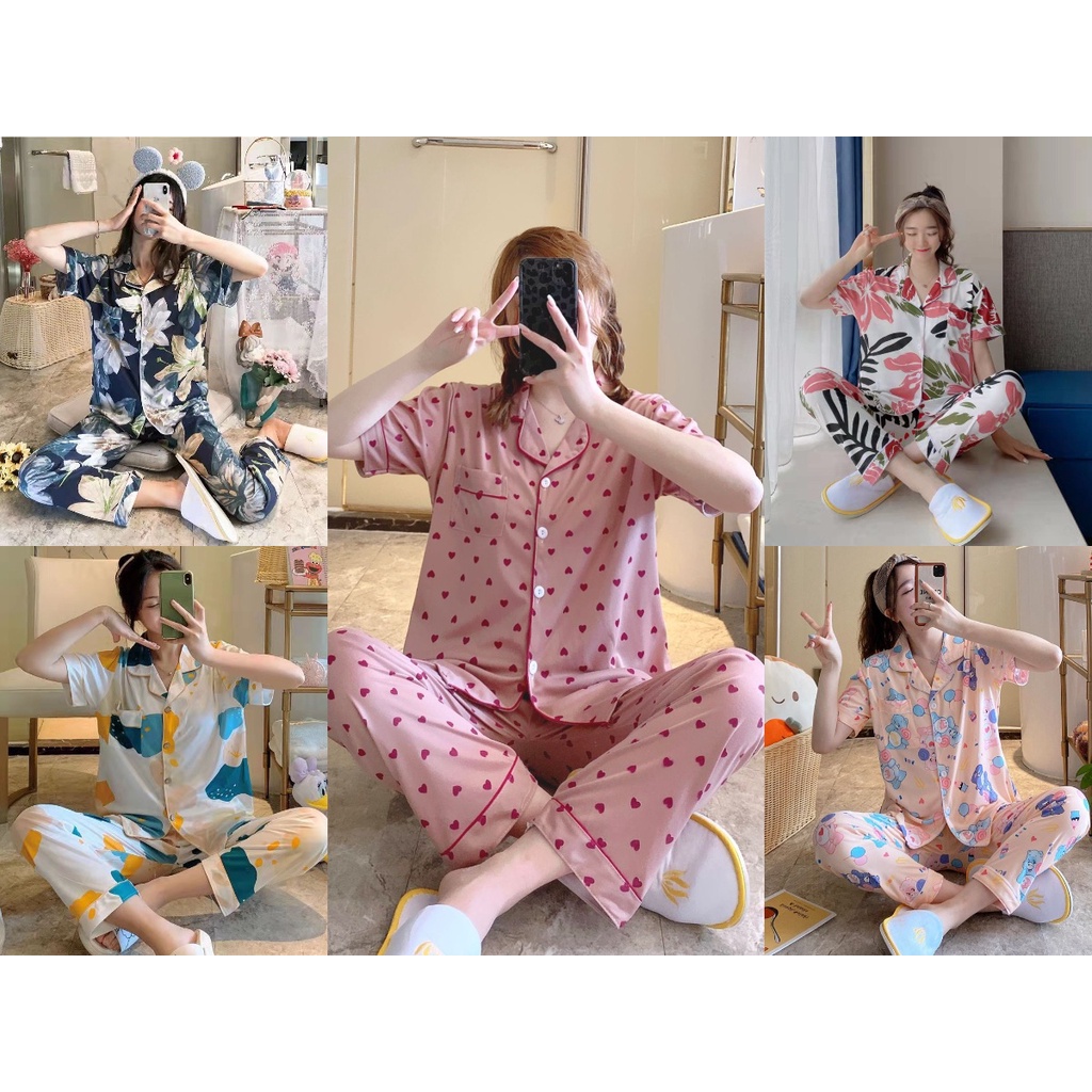 KC Miso in Bubble Blooms Piyama Wanita / Baju Tidur Celana Selutut Lengan Pendek main image 0