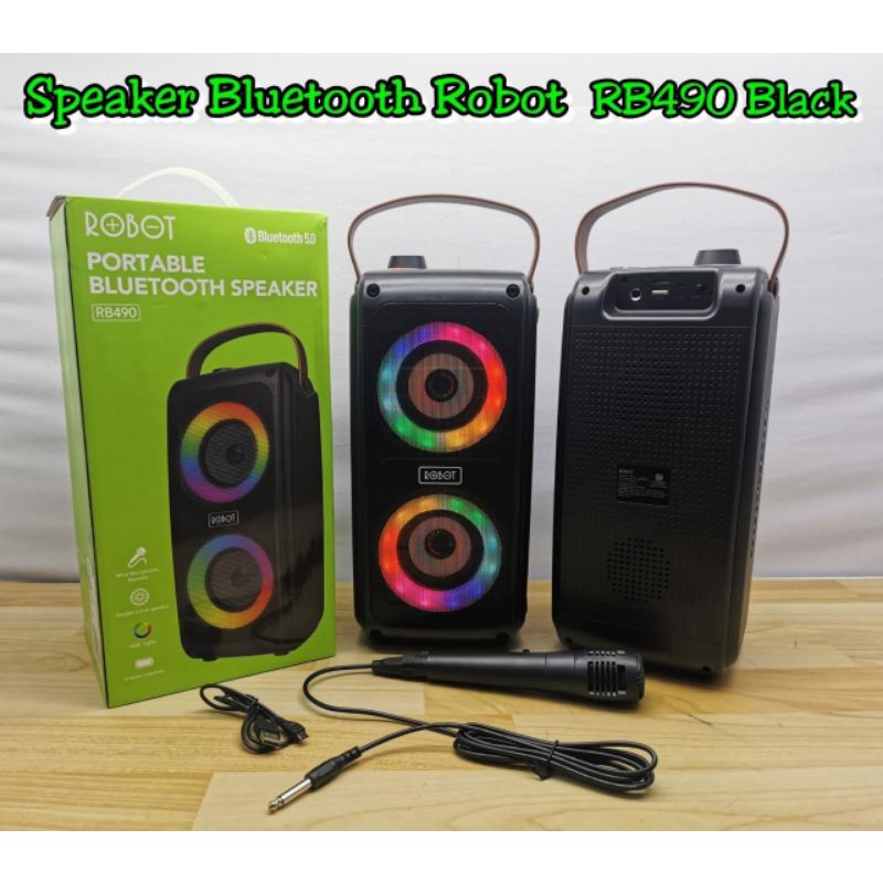 Jual Speaker karaoke bluetooth free micspeaker bluetooth robot RB490