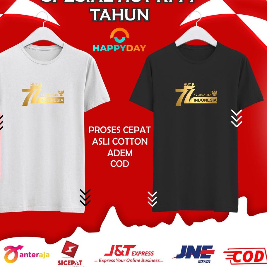 Jual KAOS HUT RI KE 77 TAHUN KAOS KEMERDEKAAN INDONESIA | KAOS AGUSTUS ...