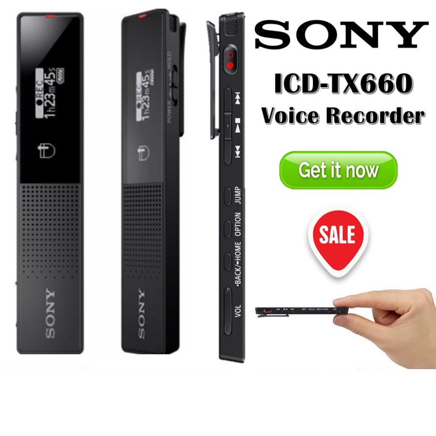 Jual VOICE RECORDER SONY ICDTX660 / PEREKAM SUARA SONY Shopee Indonesia