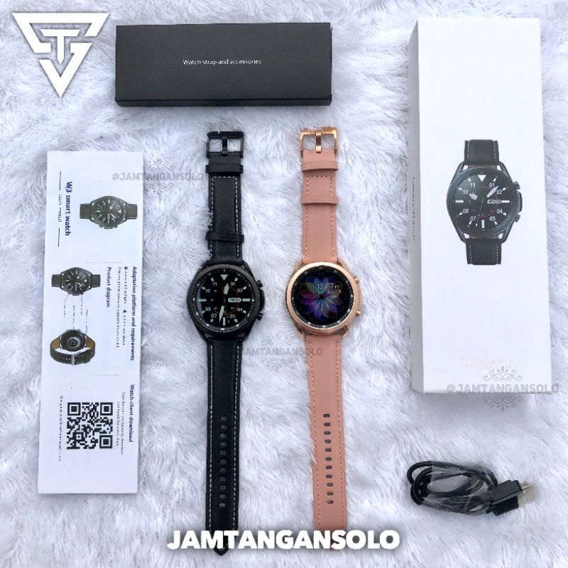 Jual GALAXY WATCH ACTIVE 1:1 SMARTWATCH LEATHER JAM TANGAN PRIA