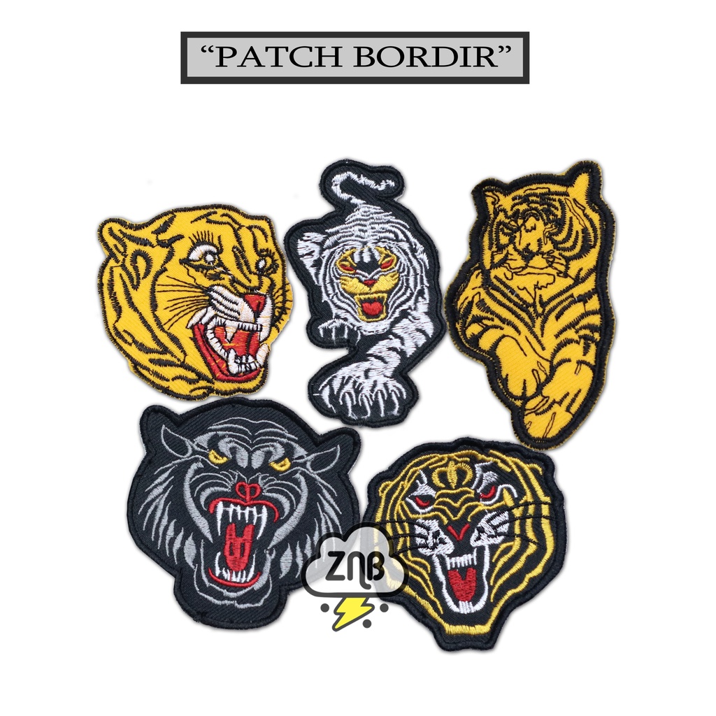 Jual Patch Bordir Binatang Emblem Macan Harimau Patch Karakter Best Quality Shopee Indonesia