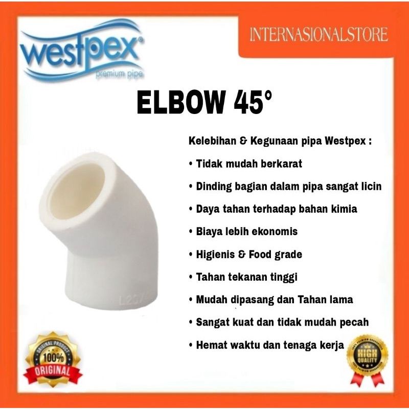 Jual Fitting Pipa Ppr Westpex Elbow L Shopee Indonesia