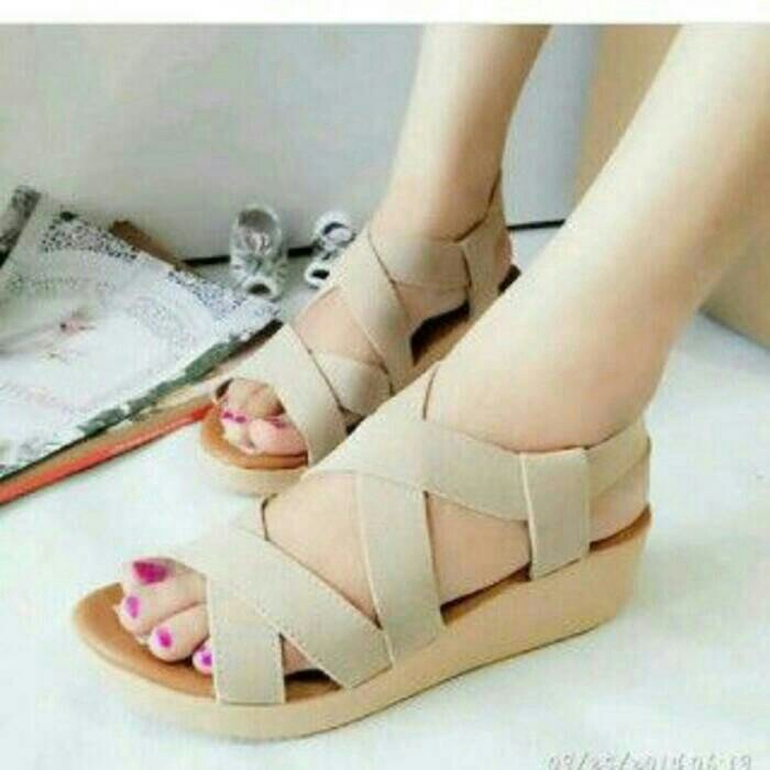 Wedges sale wanita shopee