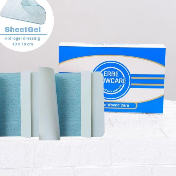 Jual BestSeller SheetGel hidrogel dressing 10x10 cm erbemowcare ,luka