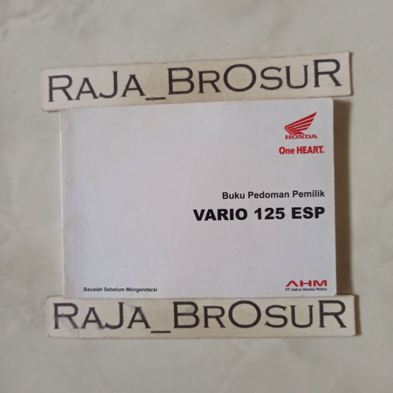 Jual Buku pedoman pemilik/Manual book Honda Vario125 ESP/Honda Vario