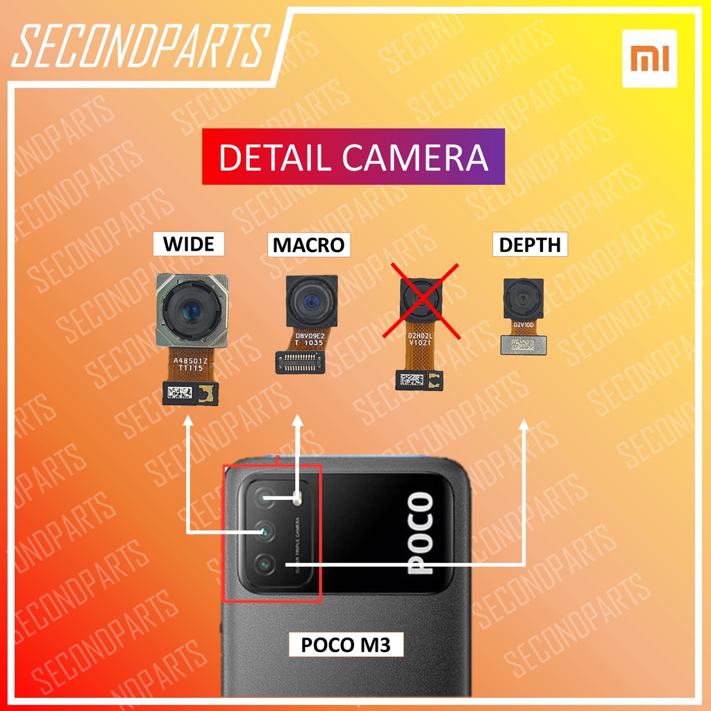 Jual KAMERA BELAKANG BACK CAMERA POCOPHONE POCO M3 / REDMI 9T ORIGINAL ...