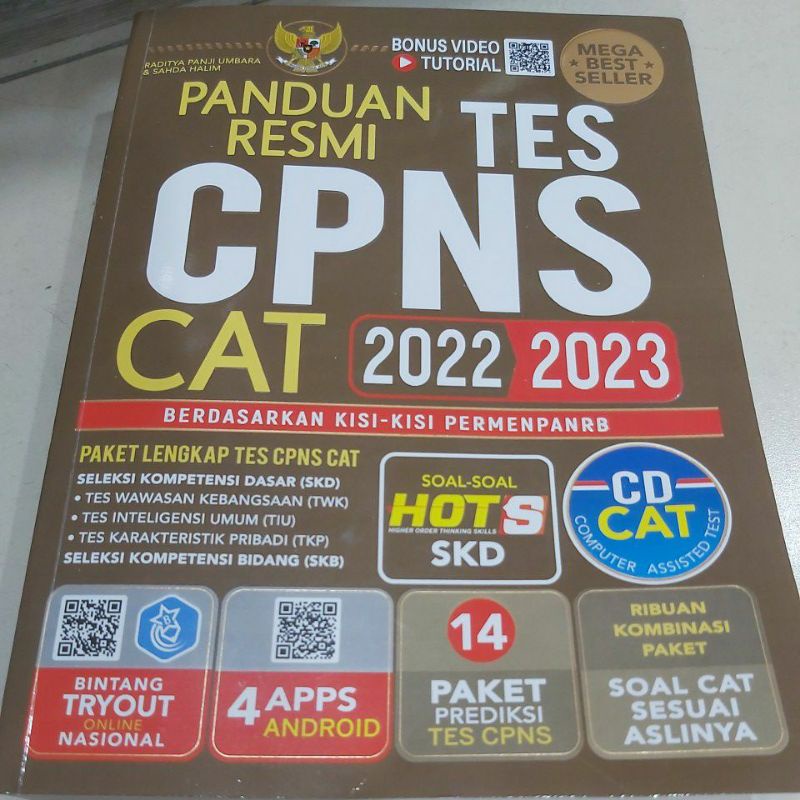 Jual JUAL CEPAT BUKU PANDUAN RESMI TES CPNS CAT 2022 2023 FREE CD ...