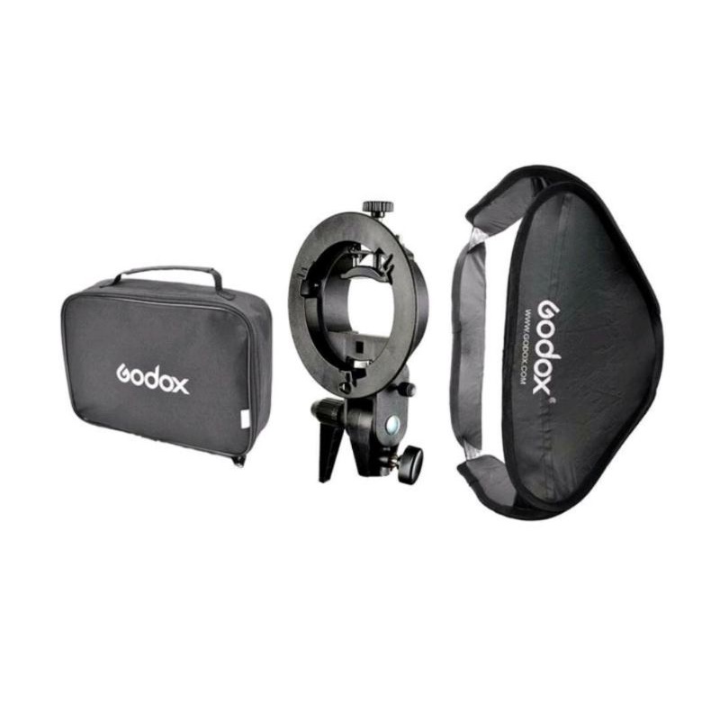 Kit Softbox Godox 80cm C Grid Octabox Flash Speedlite Tripé