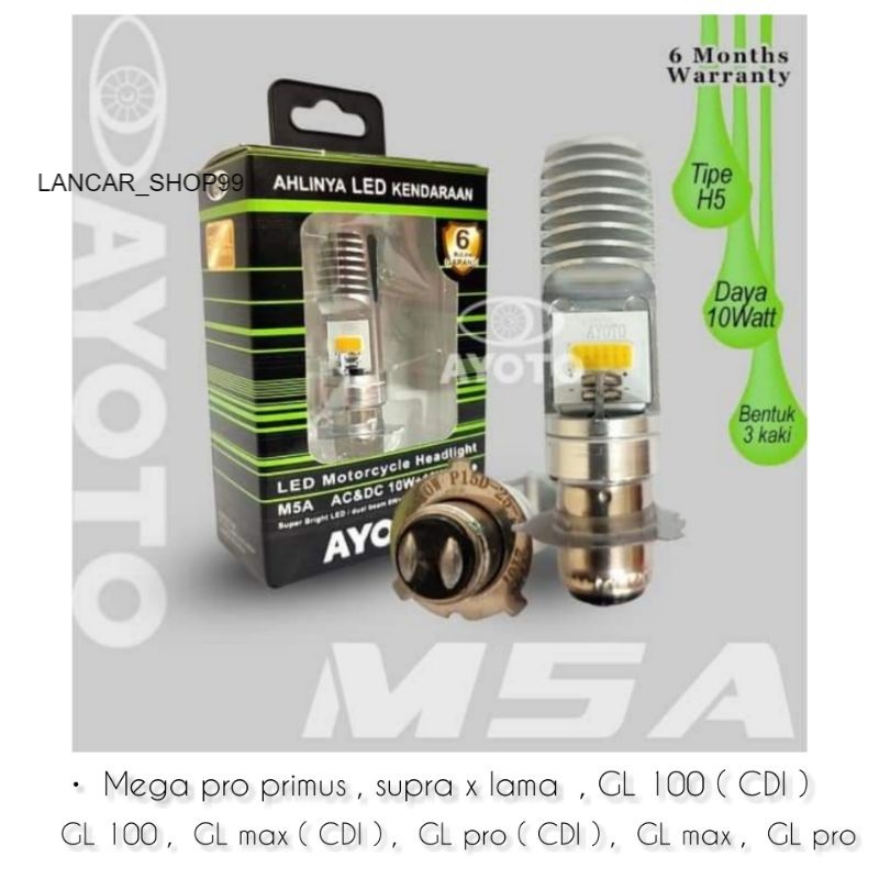 Jual LAMPU LED DEPAN AYOTO M5A MEGAPRO SUPRA LAMA TIGER LAMA DLL ...