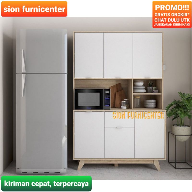 Jual Lemari dapur minimalis 3 pintu / lemari microwave / lemari makan