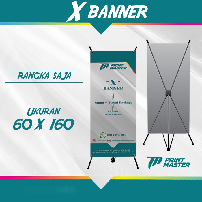 Jual Rangka X Banner Ukuran 60 X 160 Cm Besi Rangka Saja Shopee Indonesia 2757