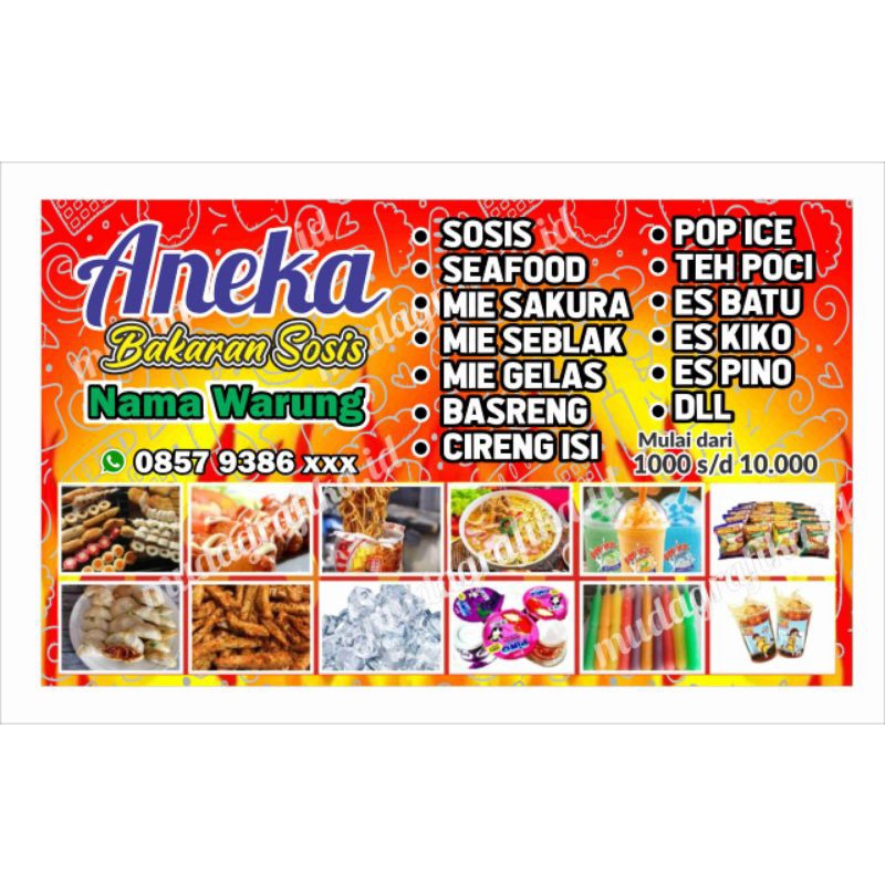 Jual Spanduk Banner Aneka Jajanan Sosis X Shopee Indonesia