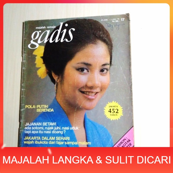 Jual Majalah GADIS No.17 Jul 1979 GINA (NONE JAKARTE 1978) Langka ...