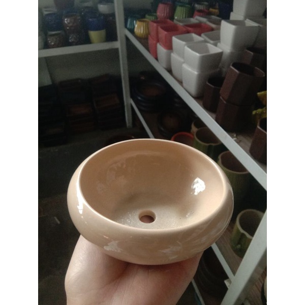 DIYOMR Humanoider Keramik-Blumentopf, Schwarz – 5,9x9,9 Cm, 2-teilig, Mit Abflussloch Für Sukkulenten, Kakteen