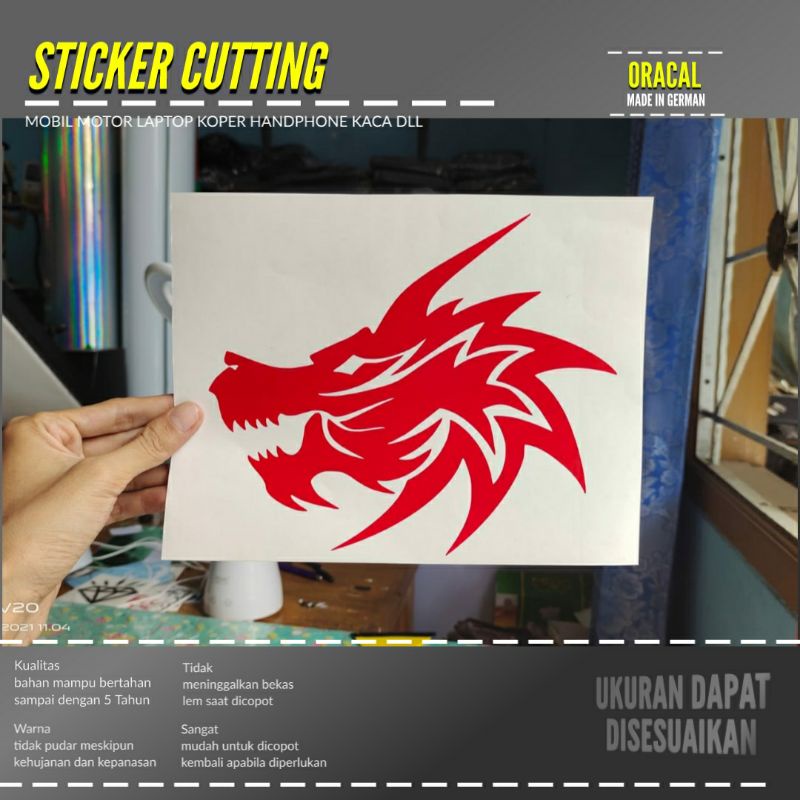 Jual STIKER NAGA STICKER CUTTING TRANSPARAN BAHAN ORACAL | Shopee Indonesia
