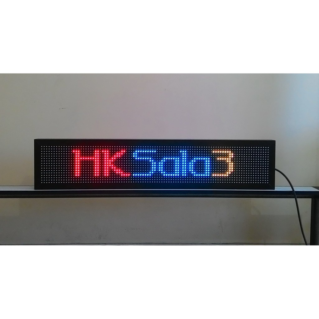 Jual Running Text RGB Full Colour 20x100cm Wifi Outdoor | Shopee Indonesia