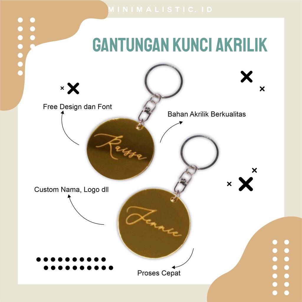 Jual Gantungan Kunci, Gantungan Kunci Murah Mirror Keychain Grafir Nama ...