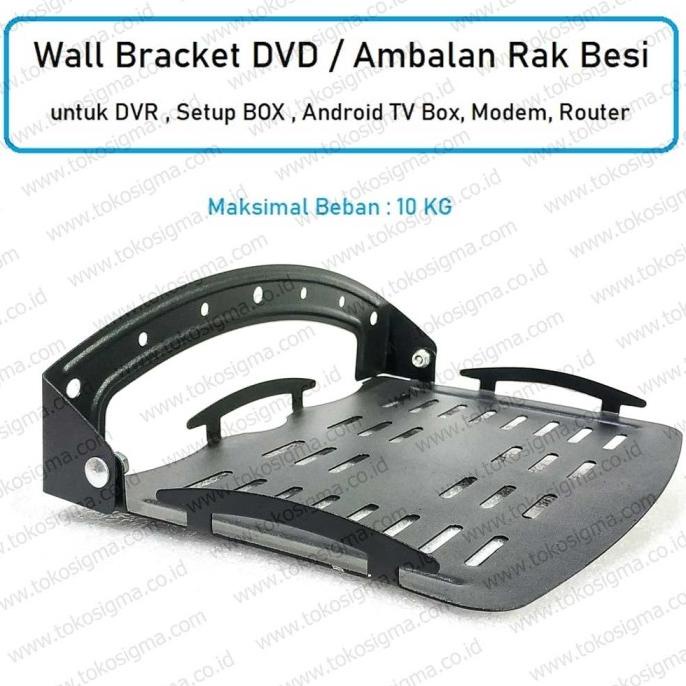 Jual Ambalan Rak Besi Bracket DVD DVR CCTV Rak Dinding Router TV Setup ...