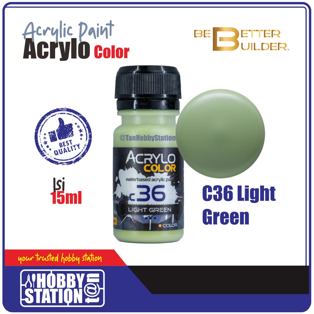 Jual Acrylo Color LIGHT GREEN - Gundam ModelKit Acrylic Repaint ...