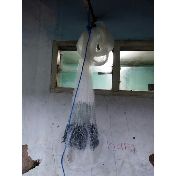 Jual Jala lempar jala ikan dan udang jaring ikan model lempar 3,5 meter ...