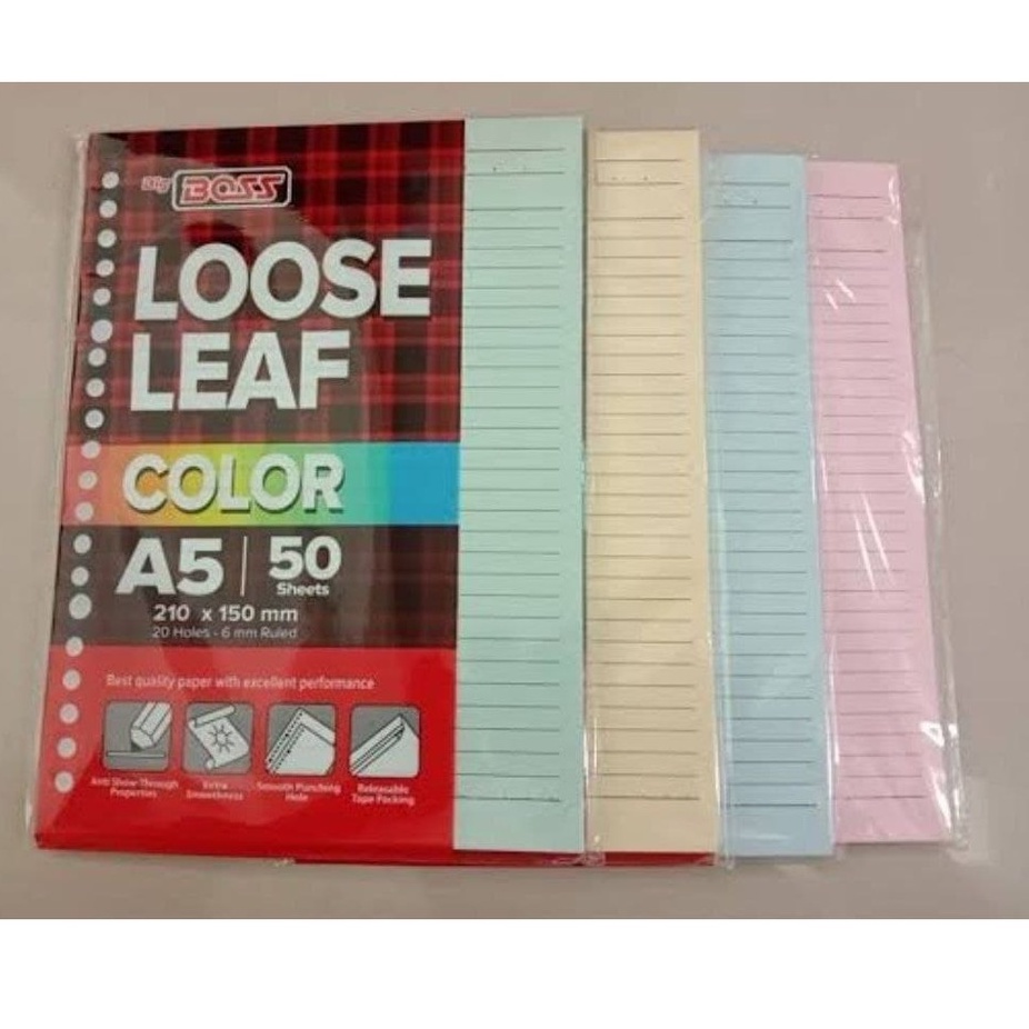 Jual Pak Loose Leaf Kertas Isi Binder Warna A Isi Lembar