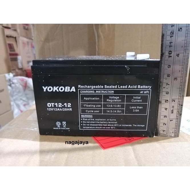 Jual aki kering 12v-12ah aki kering sepeda listrik YOKOBA made in