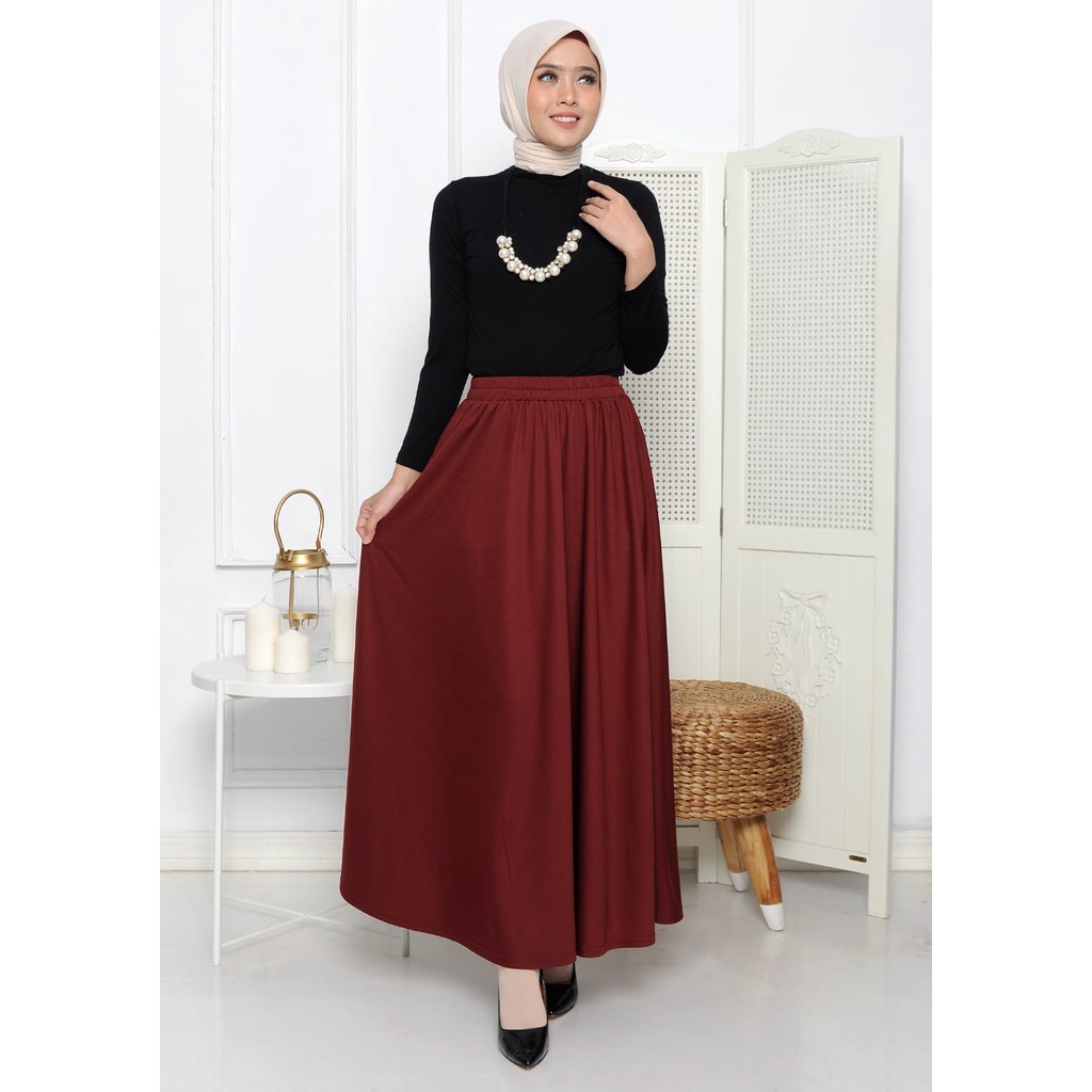 Jual Rok Payung Panjang Wanita Lxl Xxlrok Polos Lebar Shopee Indonesia 8020