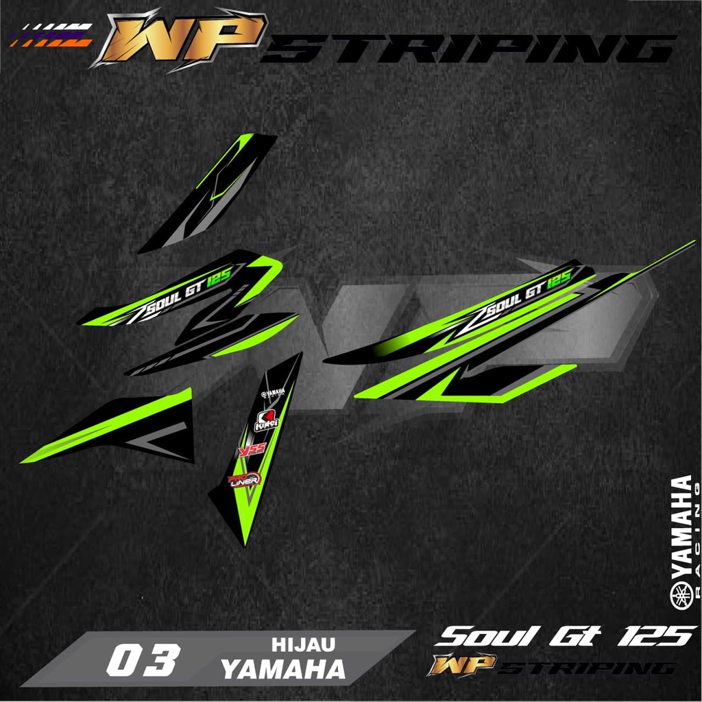 Jual Stiker Striping MIO SOUL GT 125 / Sticker Variasi List Skotlet