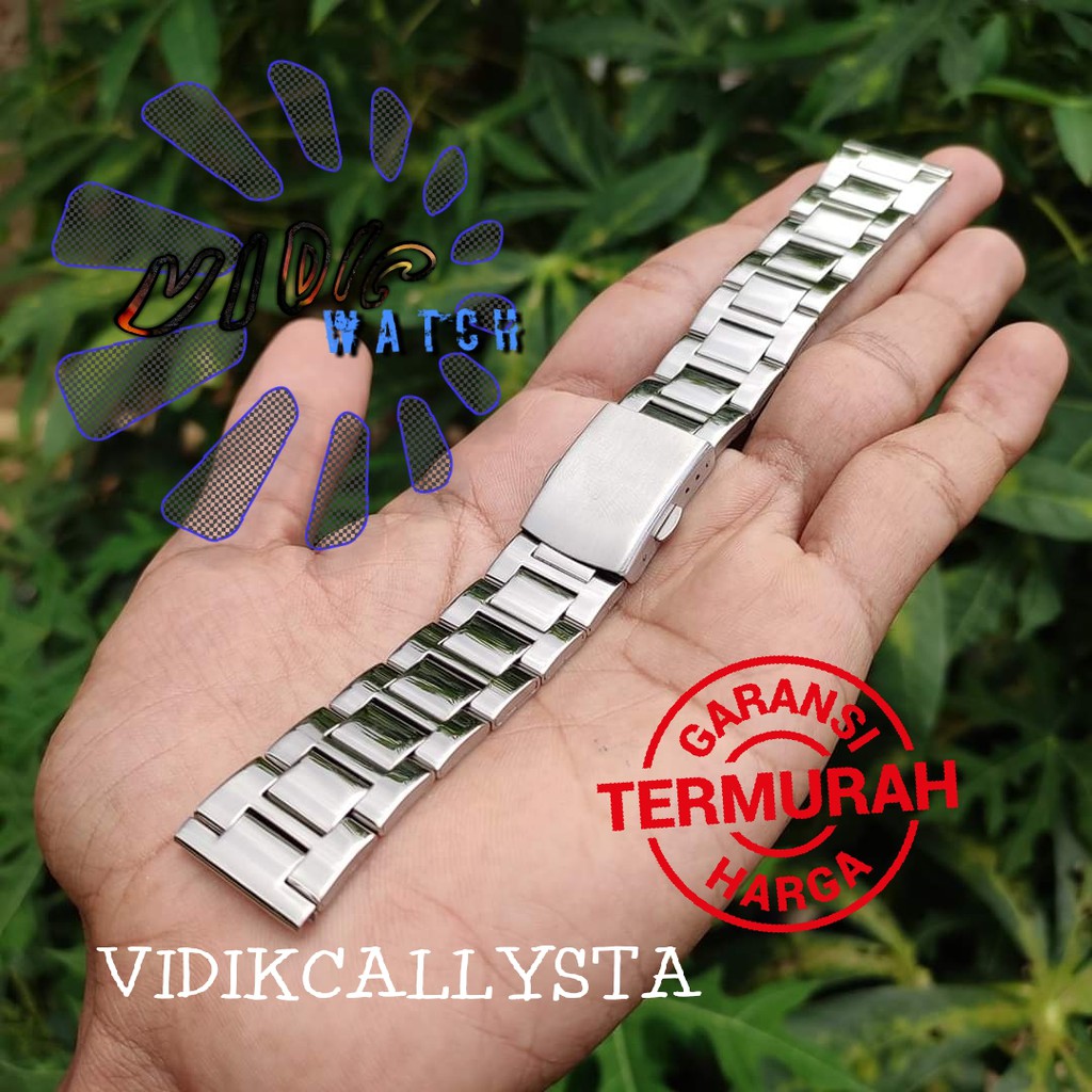 Jual TALI STRAP RANTAI JAM TANGAN STAINLESS STEEL WATCH BAND 20MM 20 MM