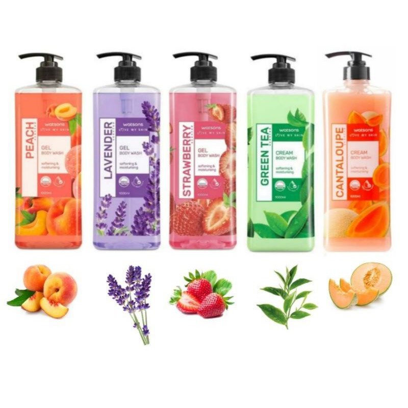 Jual Watsons Love My Skin Scented Gel Body Wash & Cream Body Wash
