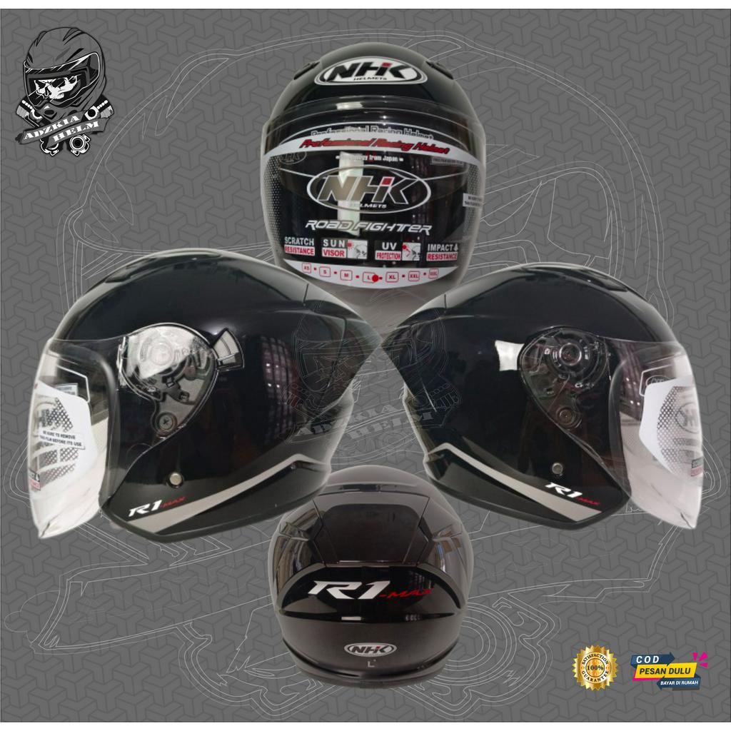 Jual HELM NHK R1 MAX SOLID series|HALF FACE | Shopee Indonesia