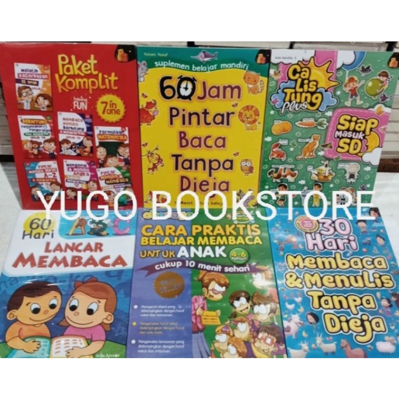 Jual 6 BUKU ANAK CALISTUNG PLUS SIAP MASUK SD,CARA PRAKTIS BELAJAR ...