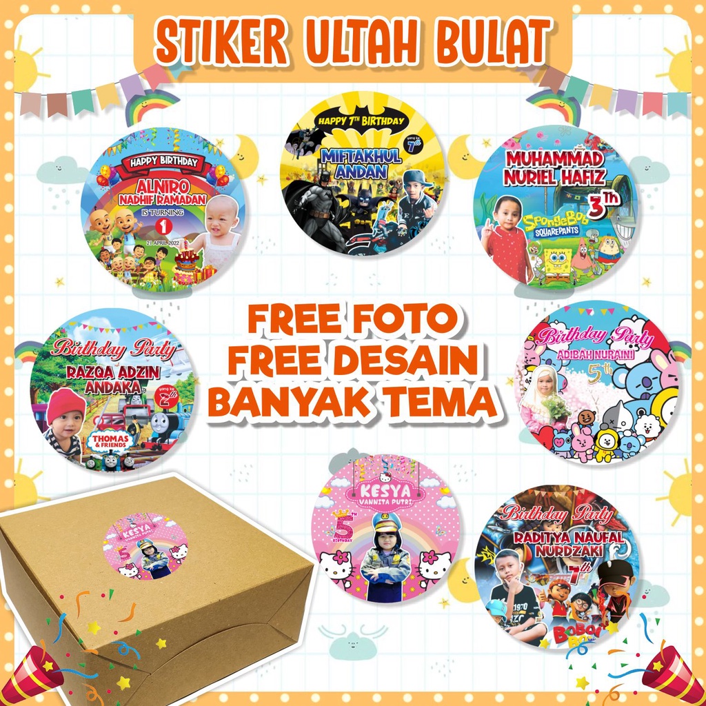 Jual STIKER BULAT | STIKER ULANG TAHUN | STIKER ULTAH | STIKER ...