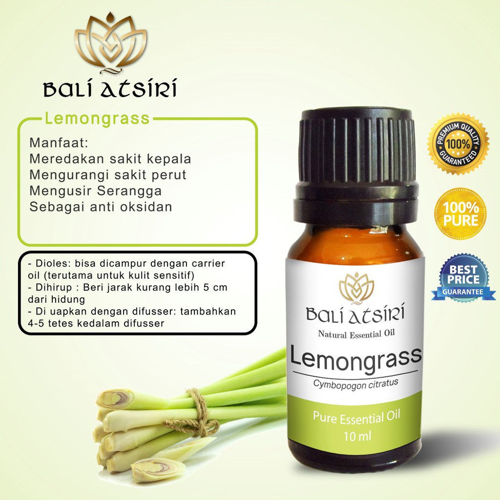 Jual Bali Atsiri Lemongrass Oil 10 Ml | Pure Lemongrass Essential Oil ...