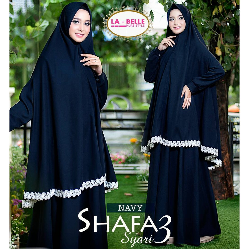 Jual Shafa Syari 3 By La belle (Warna Navy) | Shopee Indonesia