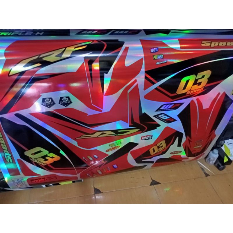 Jual Decal Crome Hologram Crf Full Body Custom Shopee Indonesia